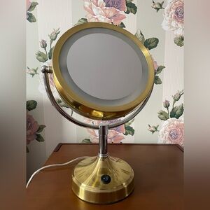Gold and Silver Makeup Vanity Mirror